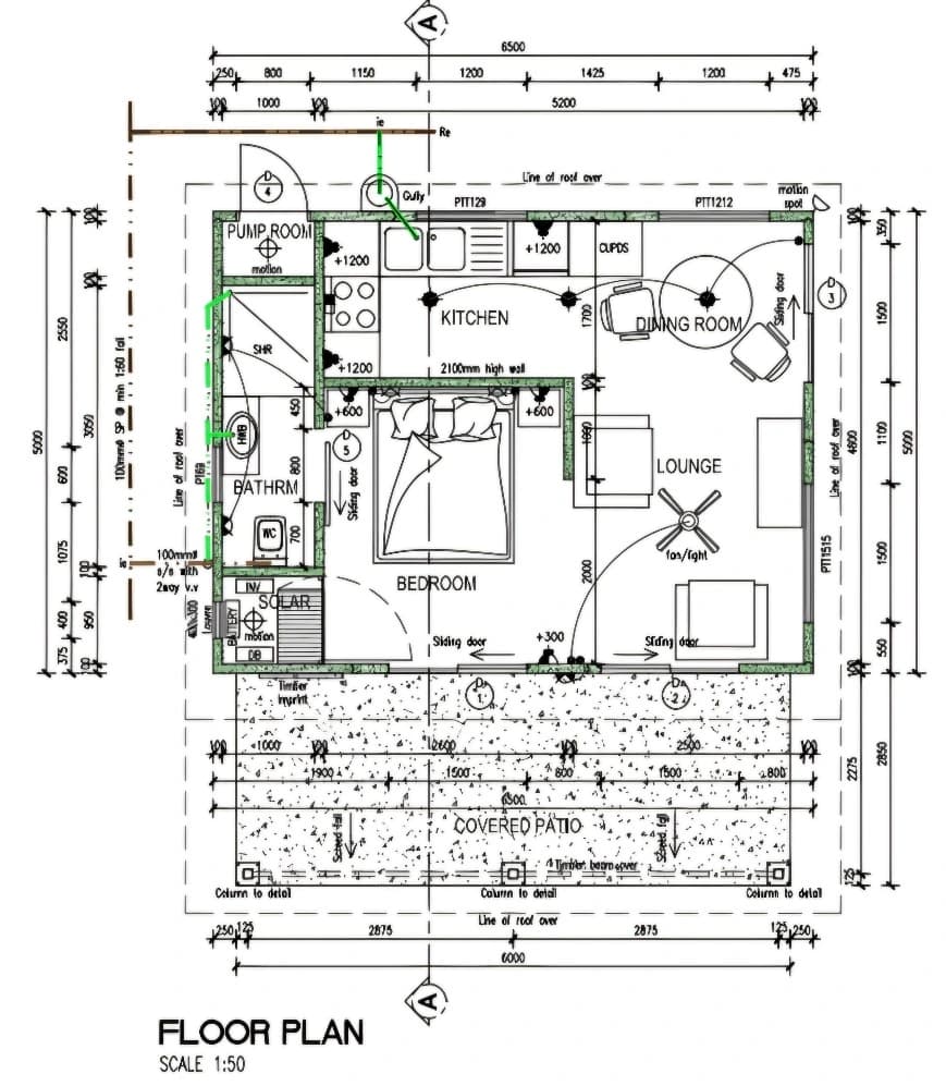 Batchelors Chalet floor plan with dimensions